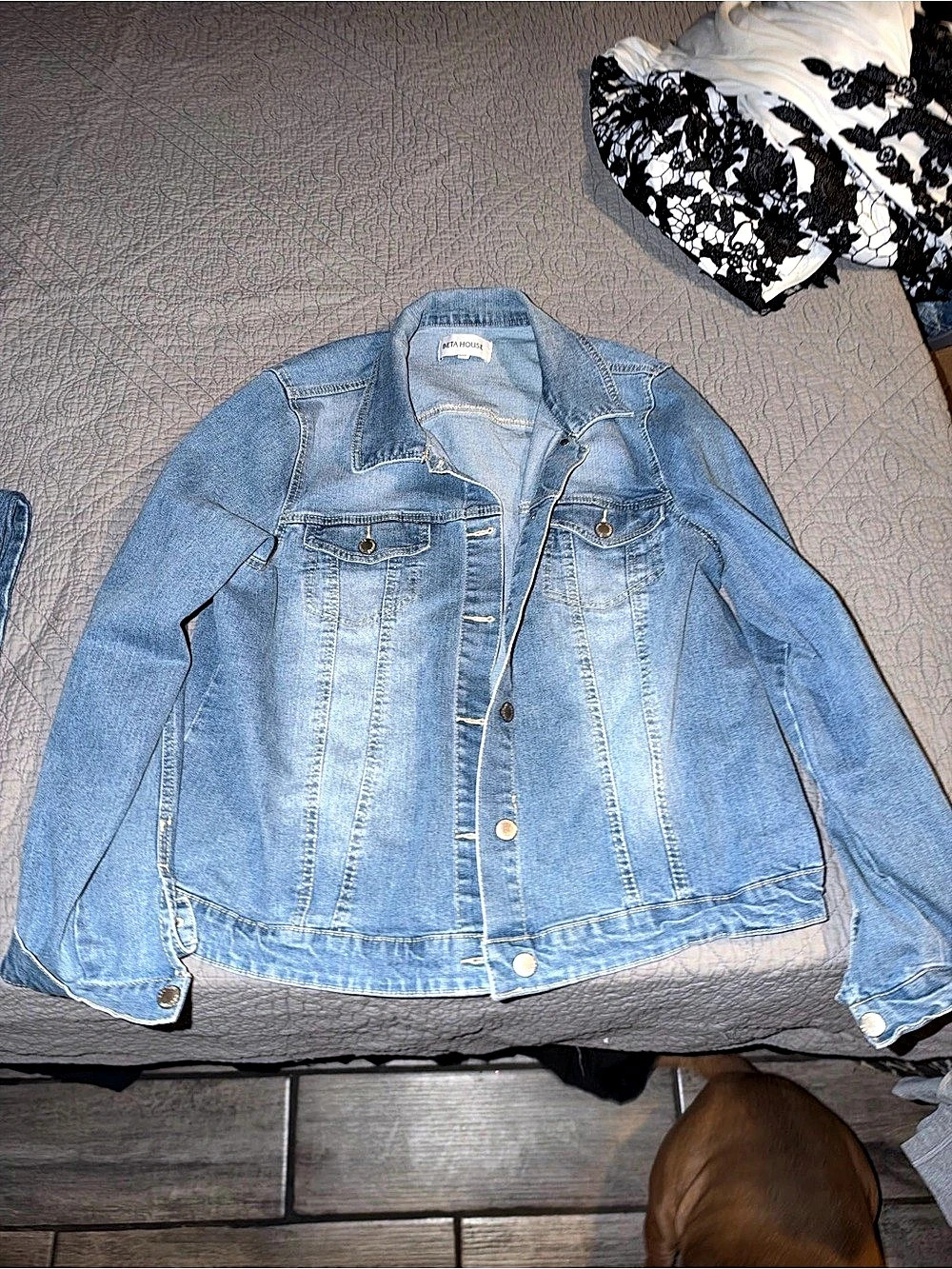 Beta House Classic Denim Trucker Jacket Women's Blue Denim Jacket
